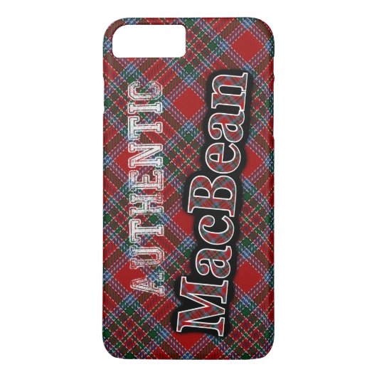 Authentic Clan MacBean Scottish Tartan Design Case-Mate iPhone Case (Achterkant)