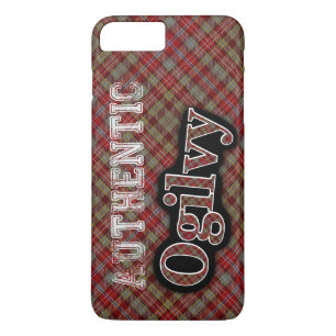 Authentic Clan Ogilvy Scottish Tartan Design Hoesj iPhone 8 Plus / 7 Plus Hoesje