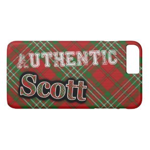 Authentic Clan Scott Scottish Tartan Design iPhone 8 Plus / 7 Plus Hoesje