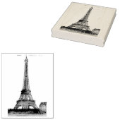 Authentic Eiffel Tower Foto Post Kaart Kunststempe Rubberstempel (Gestempeld)
