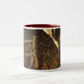 Authentic Elk Petroglyph Tweekleurige Koffiemok (Center)