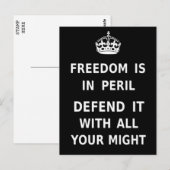Authentic Freedom Is In Peril Best Price Custom Briefkaart (Voorkant / Achterkant)