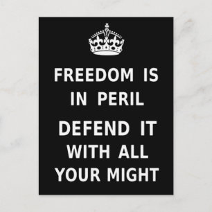 Authentic Freedom Is In Peril Best Price Custom Briefkaart