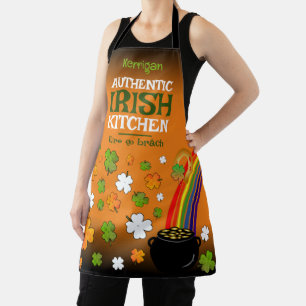 Authentic Irish Kitchen met Jouw naam over ORANJE Schort