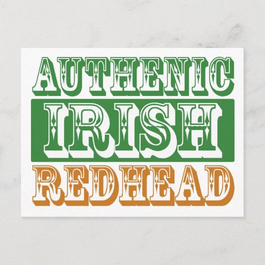 Authentic Irish Redhead Briefkaart (Voorkant)