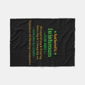 Authentic Irishman For Hire Funny T Shirt Fleece Deken (Voorkant (Horizontaal))