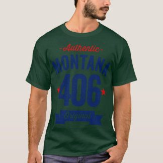 Authentic Montana 406 Area Code T-shirt