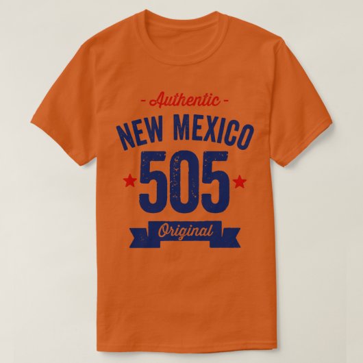 Authentic New Mexico 505 Area Code T-shirt (Design voorkant)