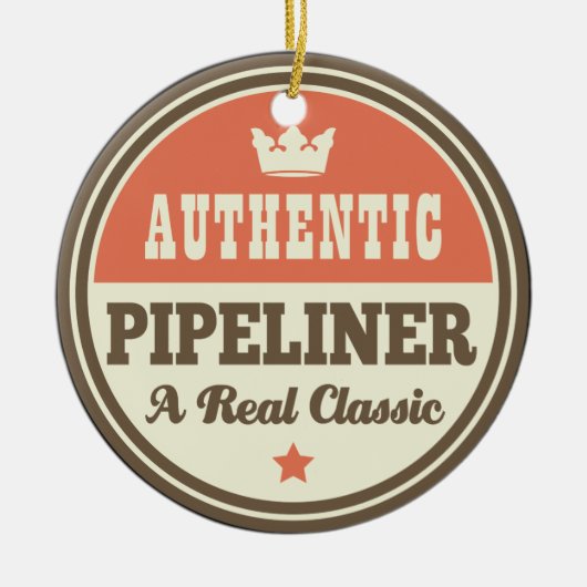 Authentic Pipeliner  Gift Idea Keramisch Ornament (Voorkant)