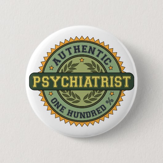 Authentic Psychiatrist Ronde Button 5,7 Cm (Voorkant)