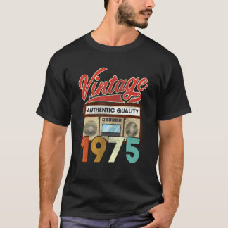 Authentic Quality Radio 1975 47th Birthday T-shirt