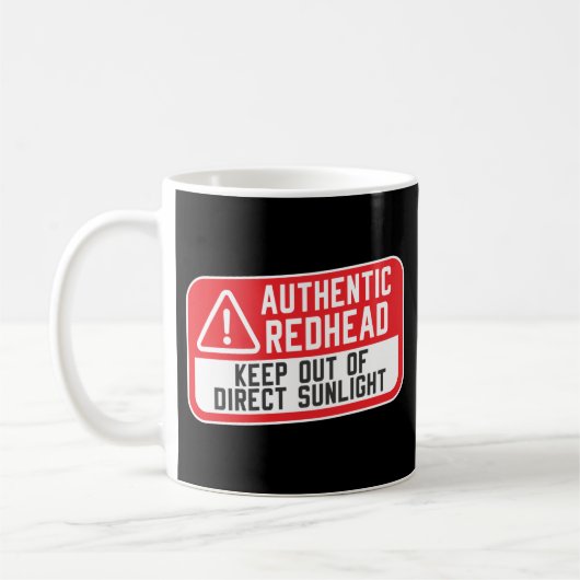 Authentic Redhead Keep Out Direct Sunlight Koffiemok (Links)