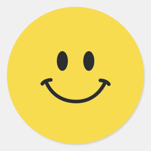 Authentic Smiley Face Ronde Sticker (Voorkant)