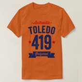 Authentic Toledo 419 Area Code T-shirt (Design voorkant)