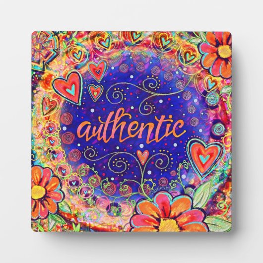 "Authentic" UN MOT Plaque d'Inspirivity (Devant)