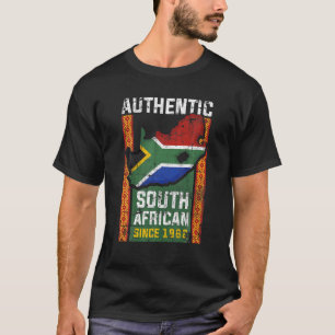 Authentic Zuid-Afrikaans sinds 1962 Birthday BHM d T-shirt