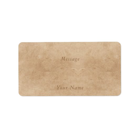 authentiek antiek etiket (Voorkant)