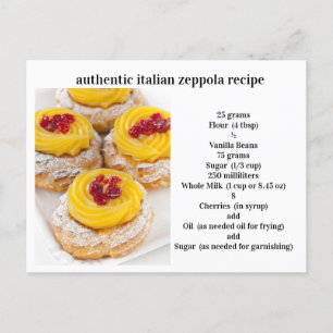Authentiek Italiaans Zeppola recept Briefkaart