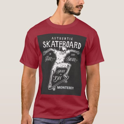 Authentiek skateboarden t-shirt (Voorkant)