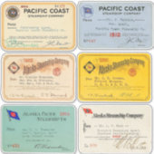 Authentieke Alaska en Pacific Steamship Pass 1900s Sticker (Voorkant)