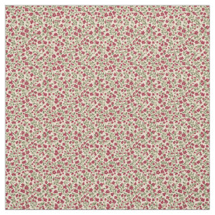 Authentieke bloemensprig in gedempte burgundyrood  stof