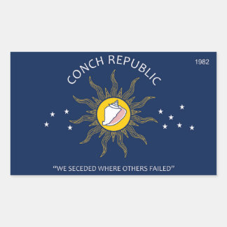 Authentieke Conch Republic VERMIJD NEP Rechthoekige Sticker