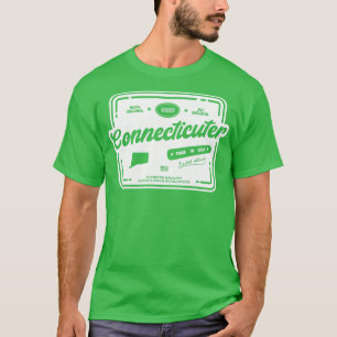 Authentieke Connecticuter Koele Lichte Stempel P T-shirt
