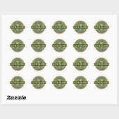 Authentieke fluitspeler ronde sticker (Vel)