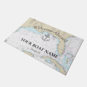 🌊⚓ Authentieke Golf van Mexico Nautical Deurmat (Schuin)