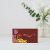 Authentieke Hand getrokken Water gekleurde bloemen Visitekaartje (Staand voorkant)