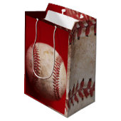 Authentieke Honkbal Foto Gift Bag Medium Cadeauzakje (Achterkant Gekanteld)