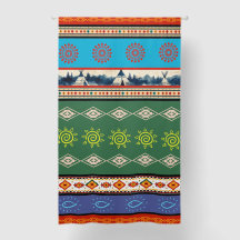 Authentieke Native American stijl patroon gordijn