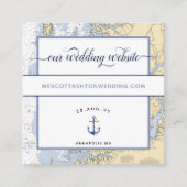 Authentieke nautische bruiloft website Annapolis M Informatiekaartje (Voorkant)