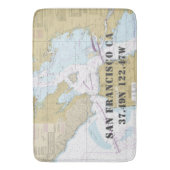 Authentieke nautische  kaart San Francisco CA Badmat (Voorkant Verticaal)