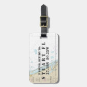 Authentieke nautische kaart Stuart FL Bagagelabel (Voorkant verticaal)