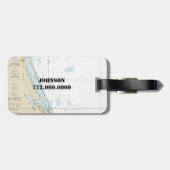 Authentieke nautische kaart Stuart FL Bagagelabel (Achterkant horizontaal)