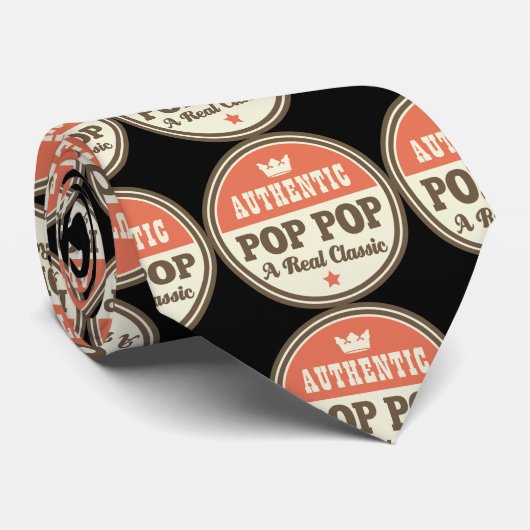 Authentieke Pop Pop een echt Klassiek Stropdas (Opgerold)