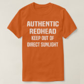 Authentieke Redhead Houd uit direct zonlicht 2 T-shirt (Design voorkant)