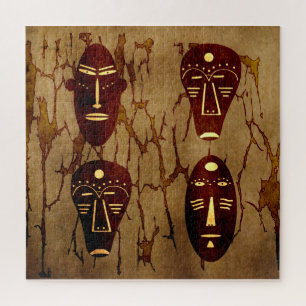 Authentieke stam-maskers legpuzzel