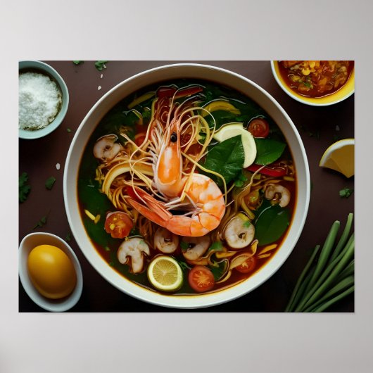Authentieke Tom Yum Goong Thaise soep Poster (Voorkant)