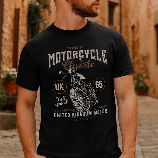 Authentiële motorfietsklassiek t-shirt