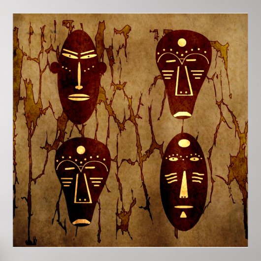 Authentiële stammaskers poster (Voorkant)
