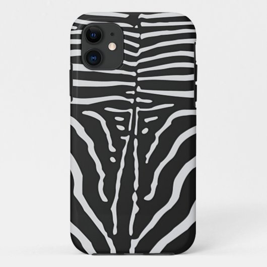 Authentiële Zebra huidafdruk - zwarte witte streep Case-Mate iPhone Case (Achterkant)