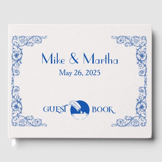 Authentique livre d'hôtes Mariage Art Déco Vintage (Recto)