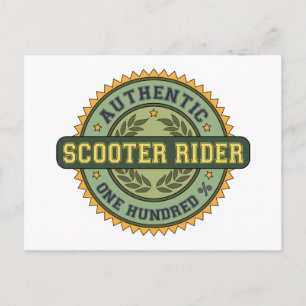 Authentische Scooter Rider Briefkaart