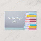 Author Book Launch Cute Pastel Freelance Writer Visitekaartje (Voorkant)