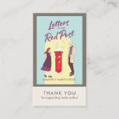 Author Book Review Request Card QR Code Taupe Visitekaartje (Voorkant)