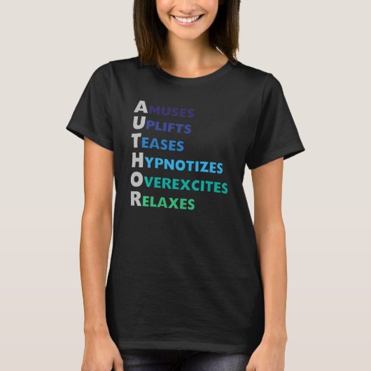 Author Definition Betekenis Schrijver Inspiring Qu T-shirt (Voorkant)