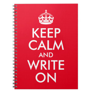 Author Red Keep Calm and Write On Notitieboek