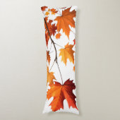 Authumn leaves body pillow orange lichaamskussen (Voorkant Verticaal)